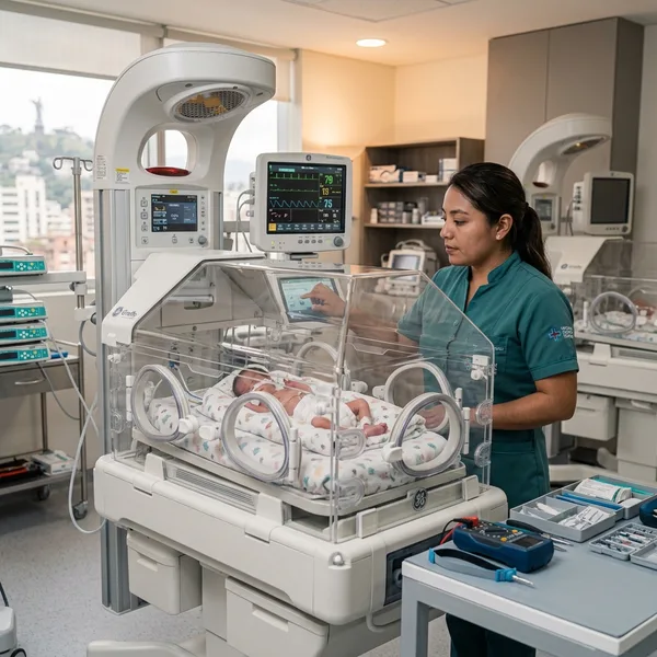 Incubadora neonatal en cuidados intensivos